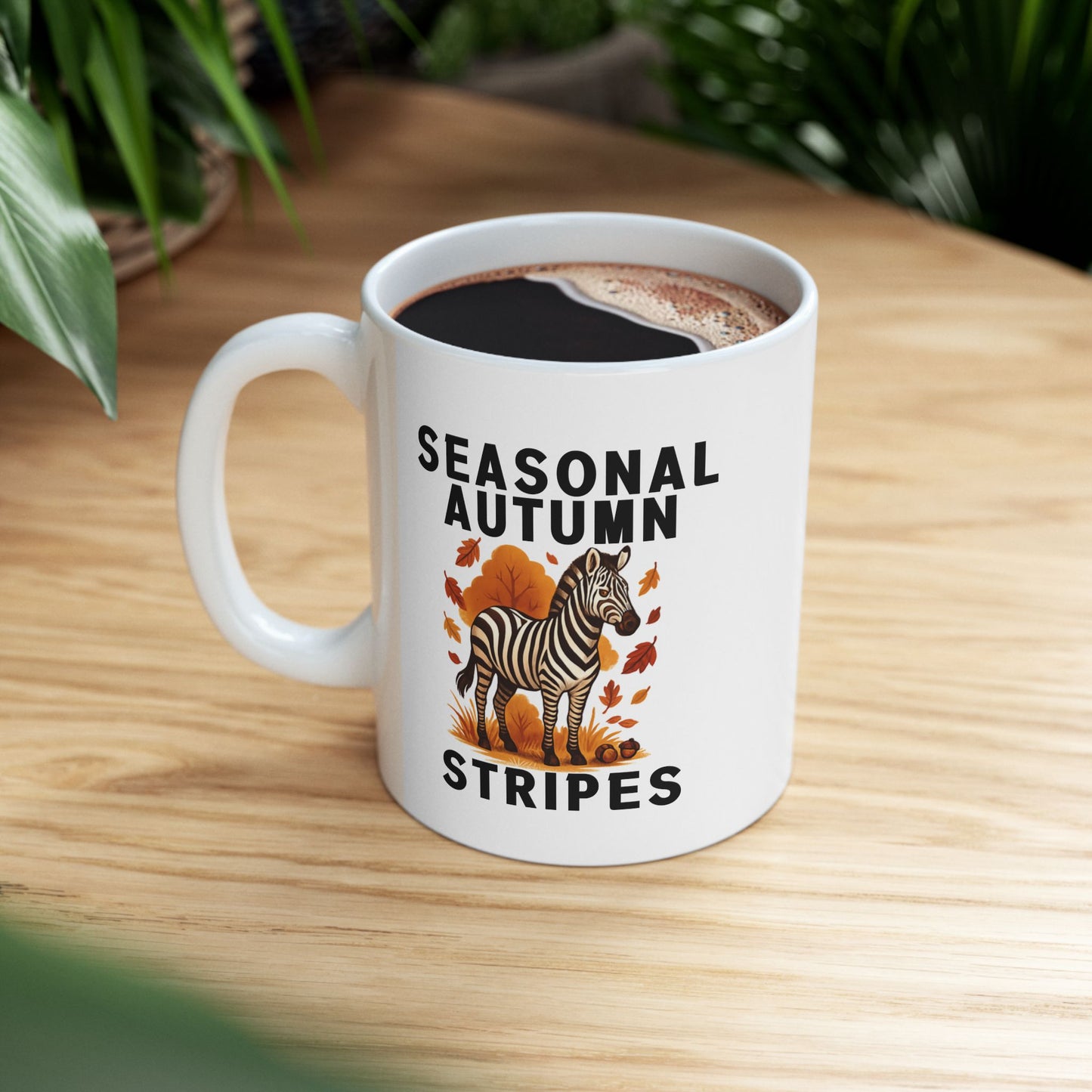 Seasonal Autumn Stripes – Zebra Ceramic Mug 11oz
