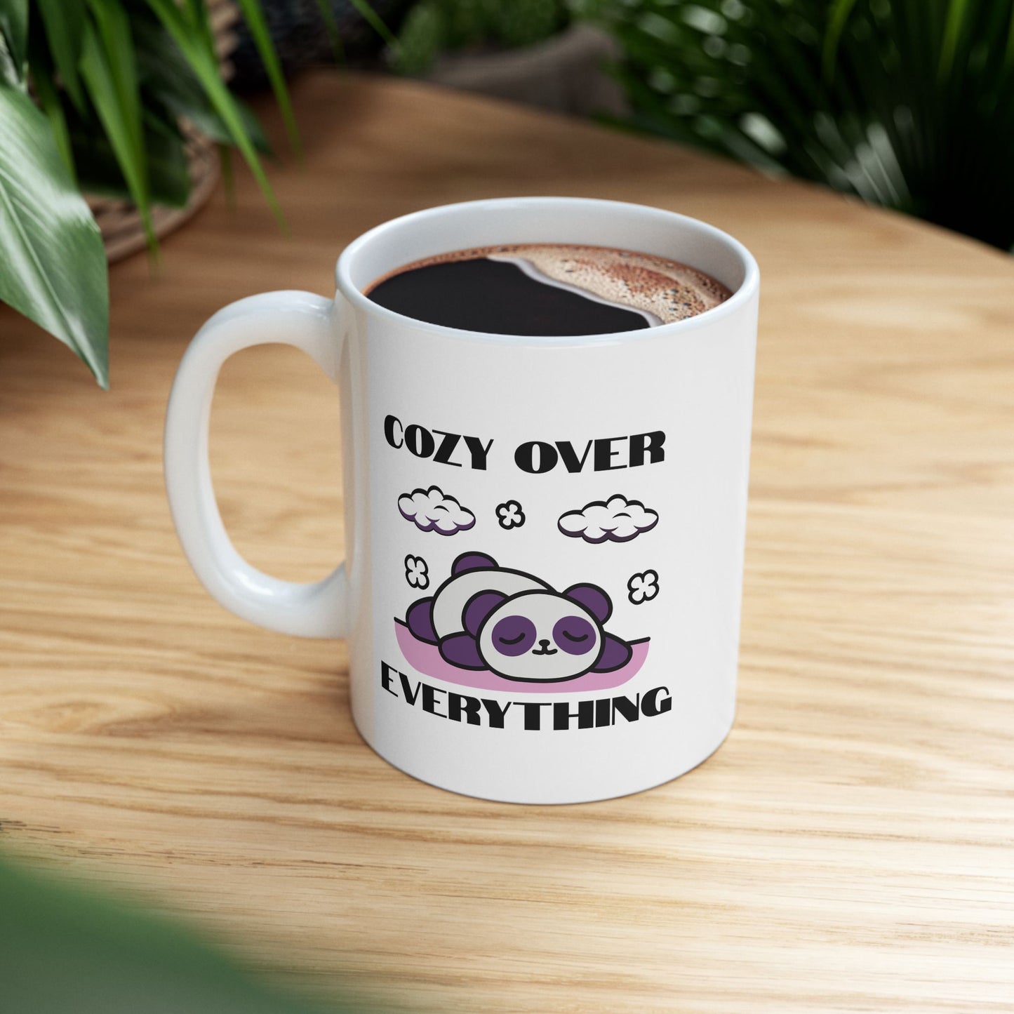 Cozy Over Everything Panda Ceramic Mug 11oz