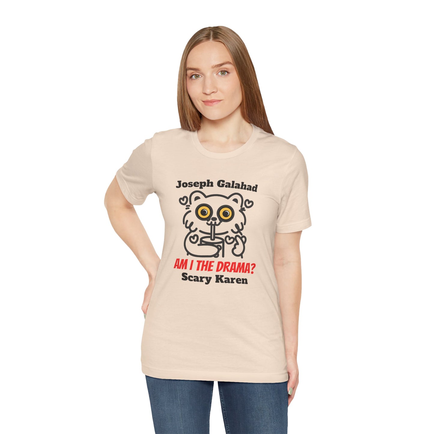 Am I the Drama? Funny Cat T-Shirt – Custom Name Unisex Graphic Tee