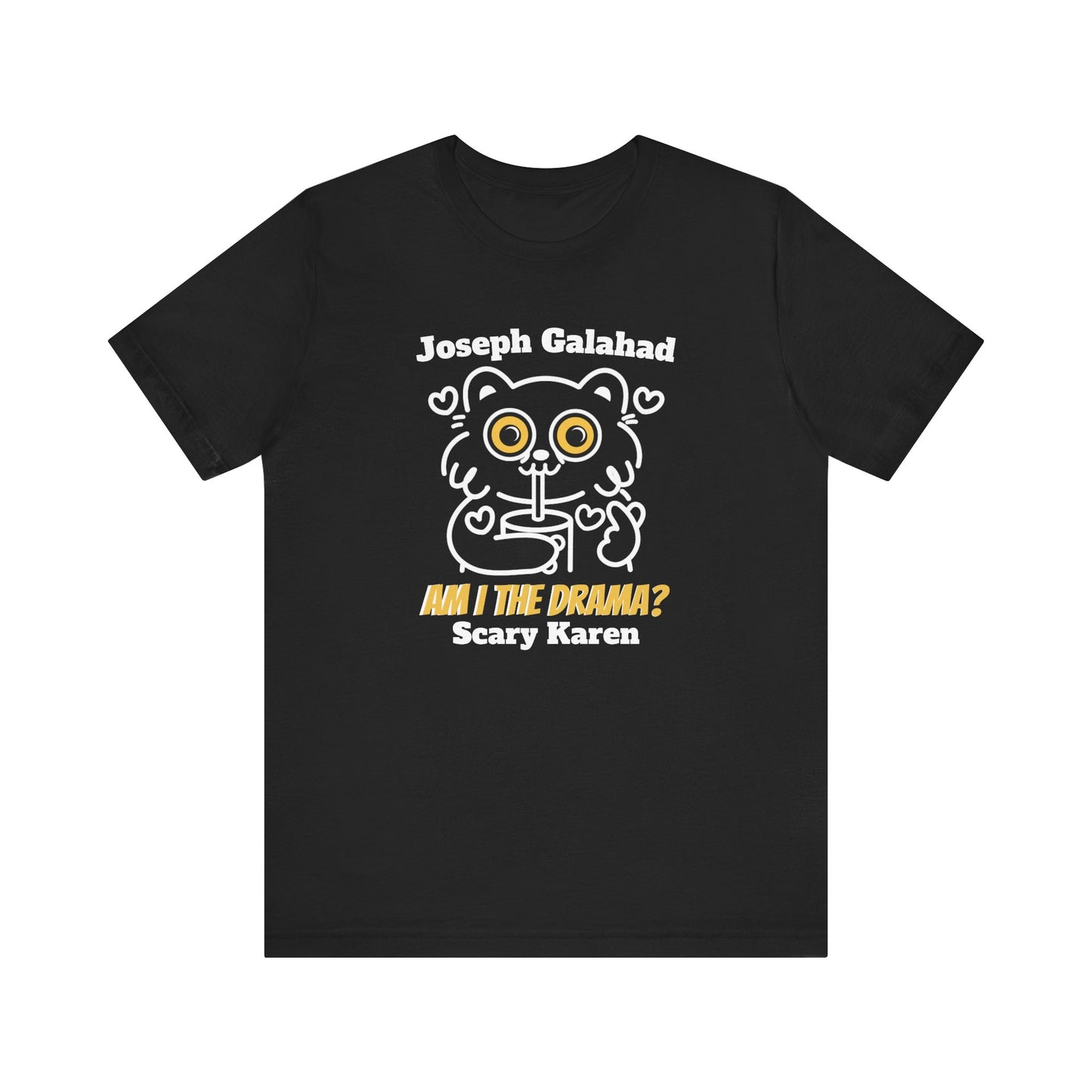 Am I the Drama? Funny Cat T-Shirt – Custom Name Unisex Graphic Tee
