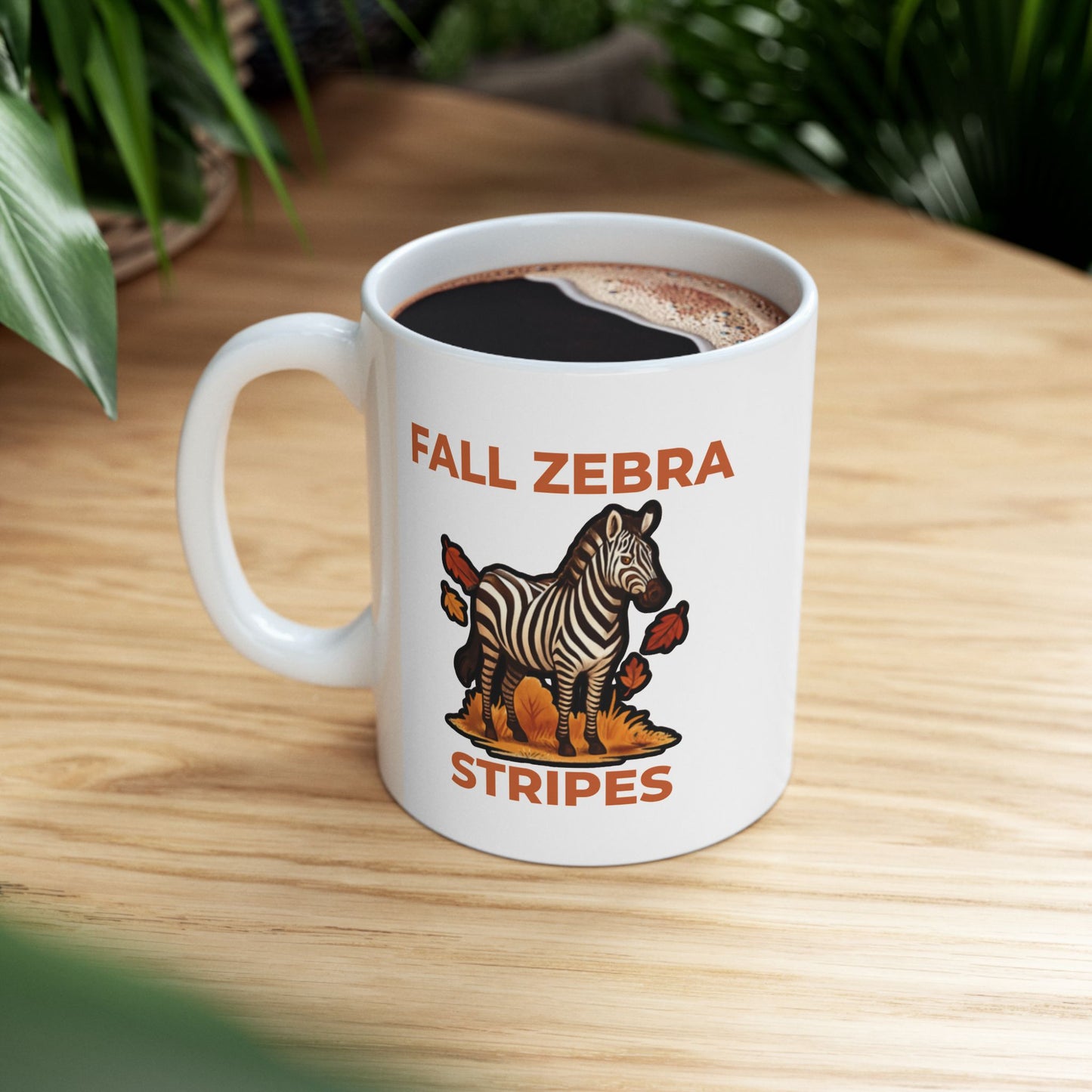 Fall Zebra Stripes Ceramic Mug 11oz
