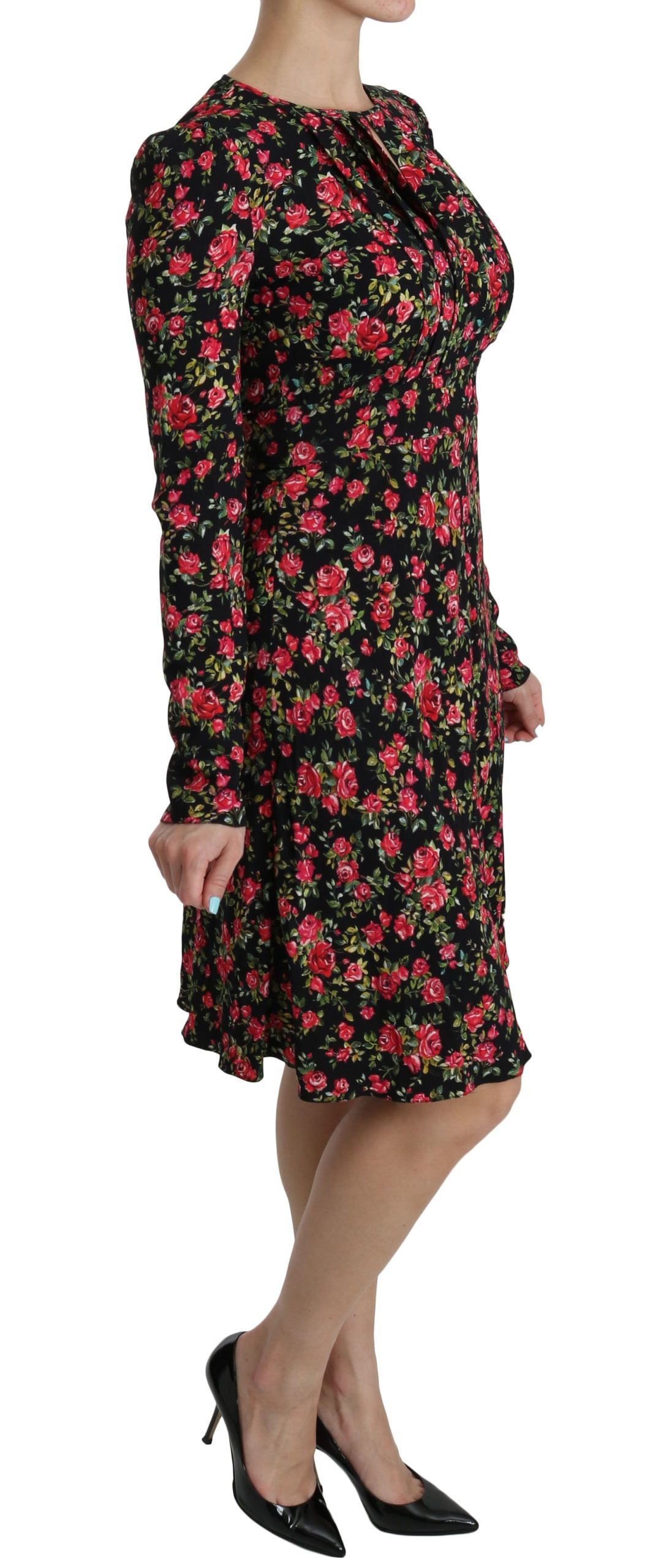 Dolce & Gabbana Floral A-Line Viscose Knee Length Dress