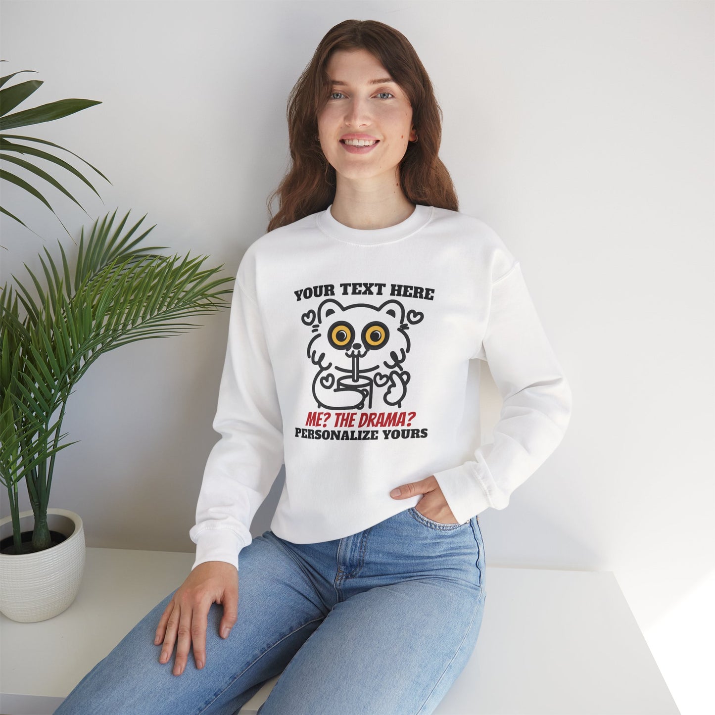 Me? The Drama? Funny Cat Sweatshirt – Custom Names Cozy Sweatshirt