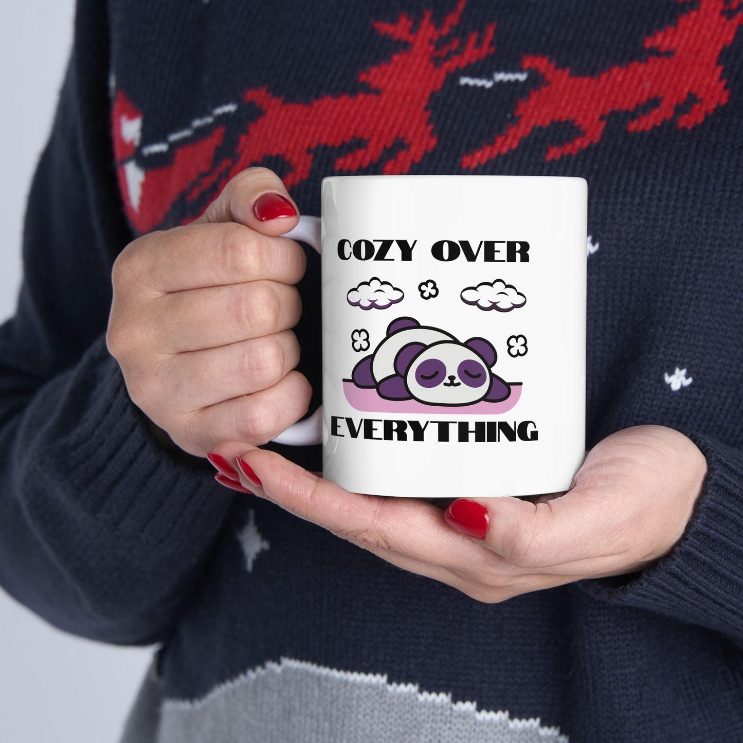 Cozy Over Everything Panda Ceramic Mug 11oz