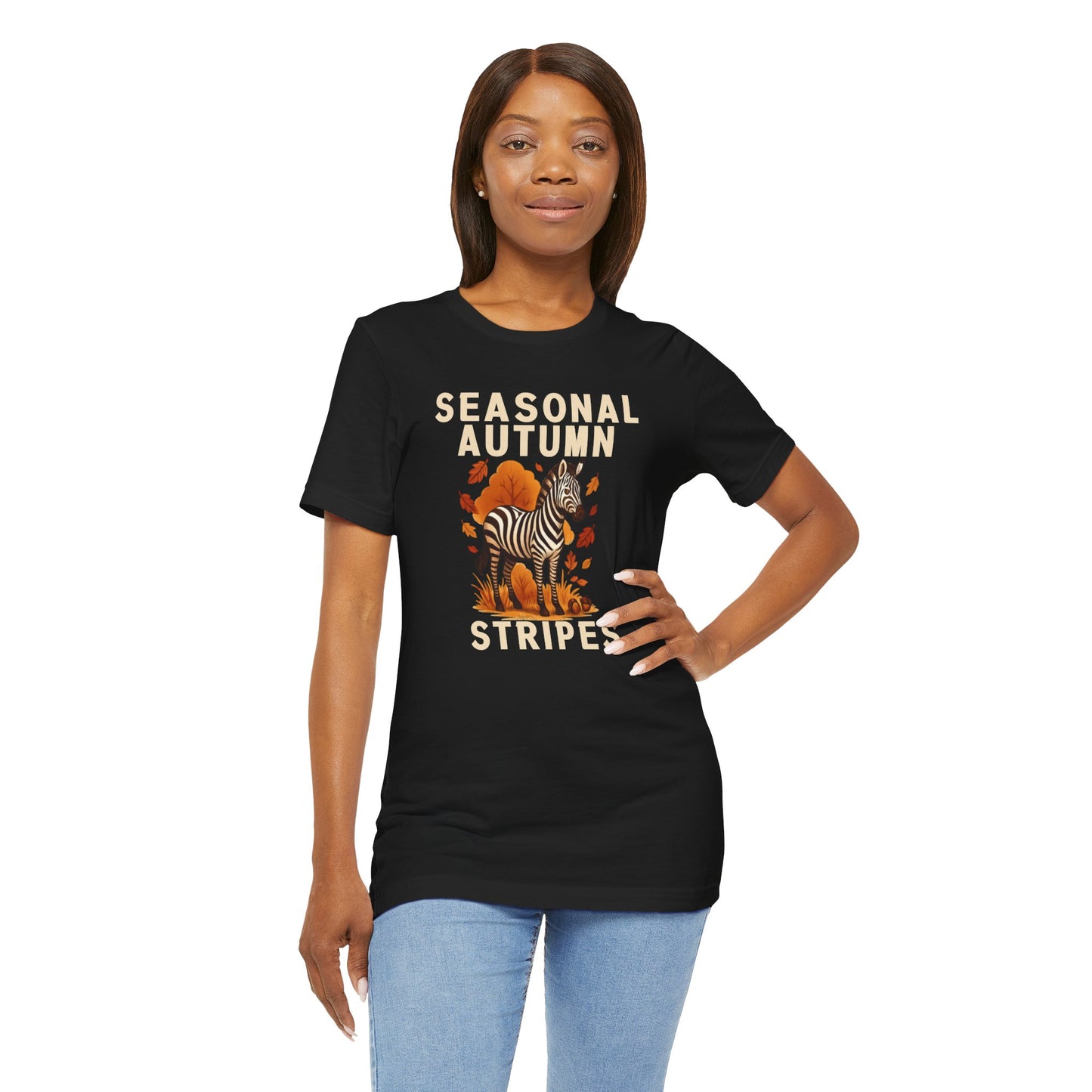Seasonal Autumn Stripes – Zebra Tee T-Shirt
