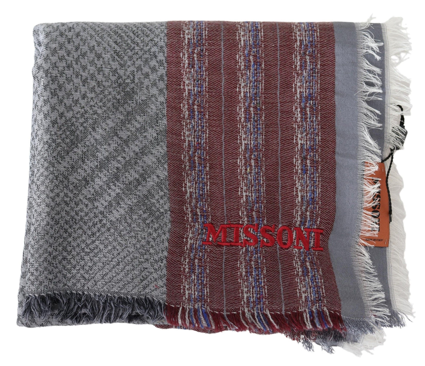 Missoni Chic Multicolor Wool Blend Designer Scarf