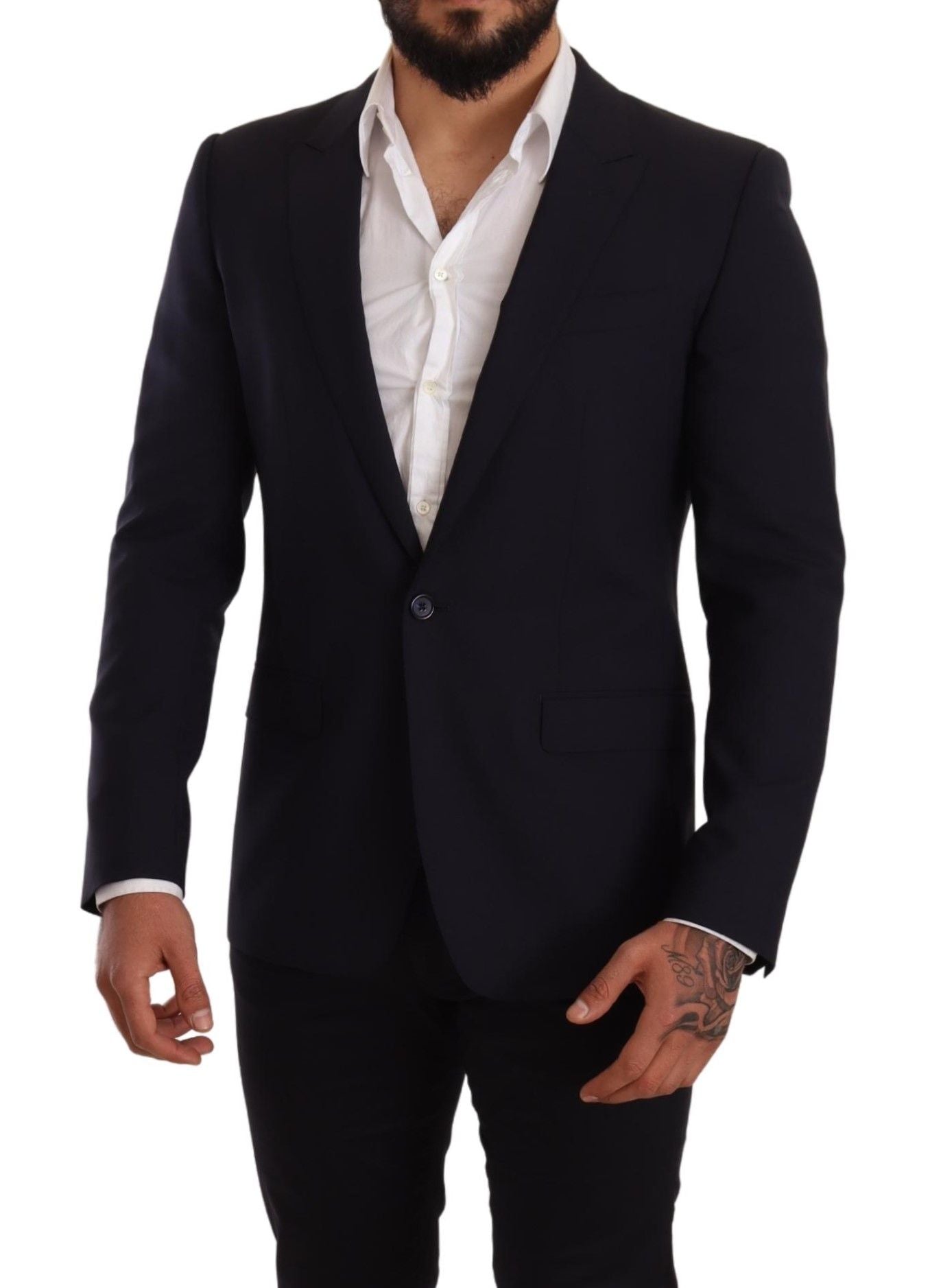 Dolce & Gabbana Elegant Navy Martini Blazer by Renowned Tailors