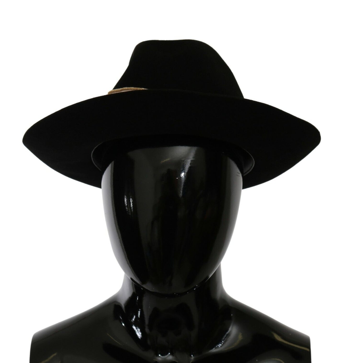 Dolce & Gabbana Elegant Black Lapin Wide Brim Panama Hat