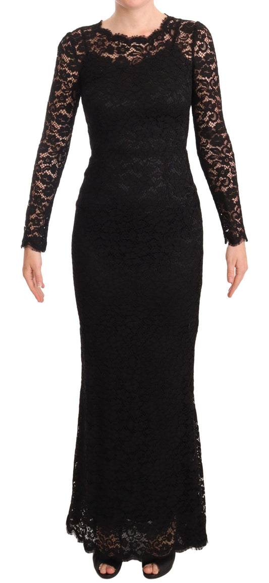 Dolce & Gabbana Elegant Laminated Lace Mermaid Dress