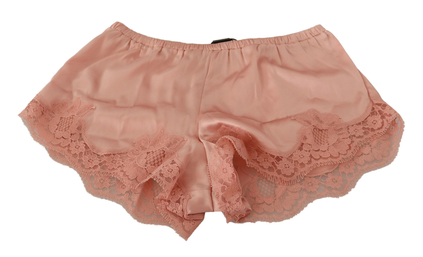 Dolce & Gabbana Elegant Powder Pink Silk Lace Lingerie Shorts