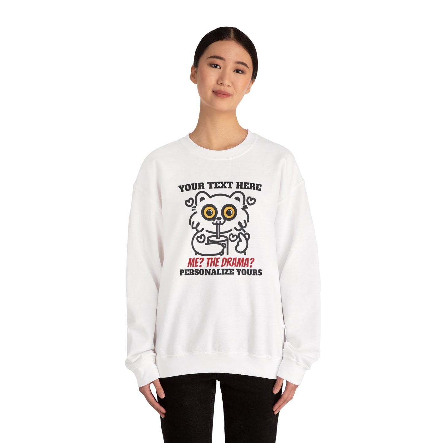 Me? The Drama? Funny Cat Sweatshirt – Custom Names Cozy Sweatshirt