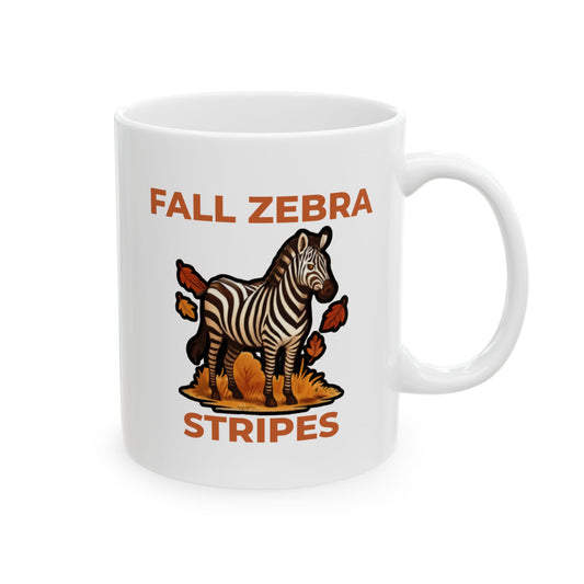 Fall Zebra Stripes Ceramic Mug 11oz