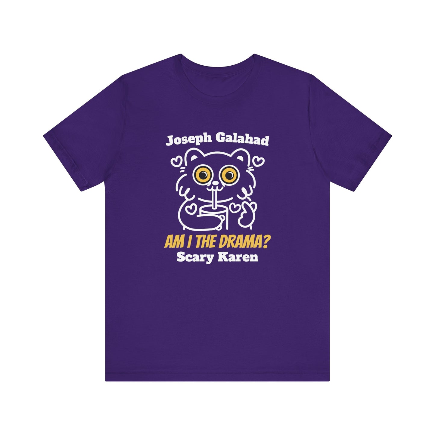Am I the Drama? Funny Cat T-Shirt – Custom Name Unisex Graphic Tee