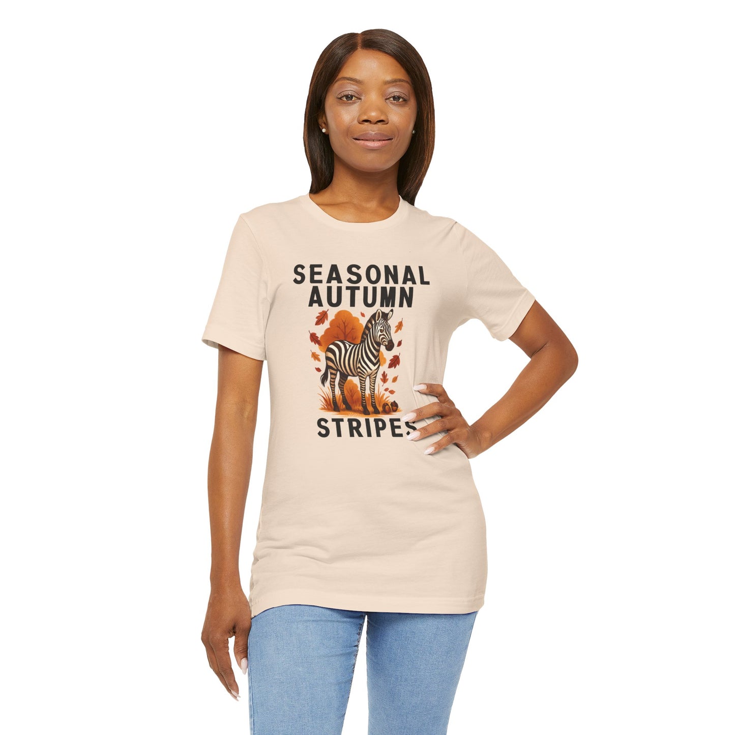 Seasonal Autumn Stripes – Zebra Tee T-Shirt