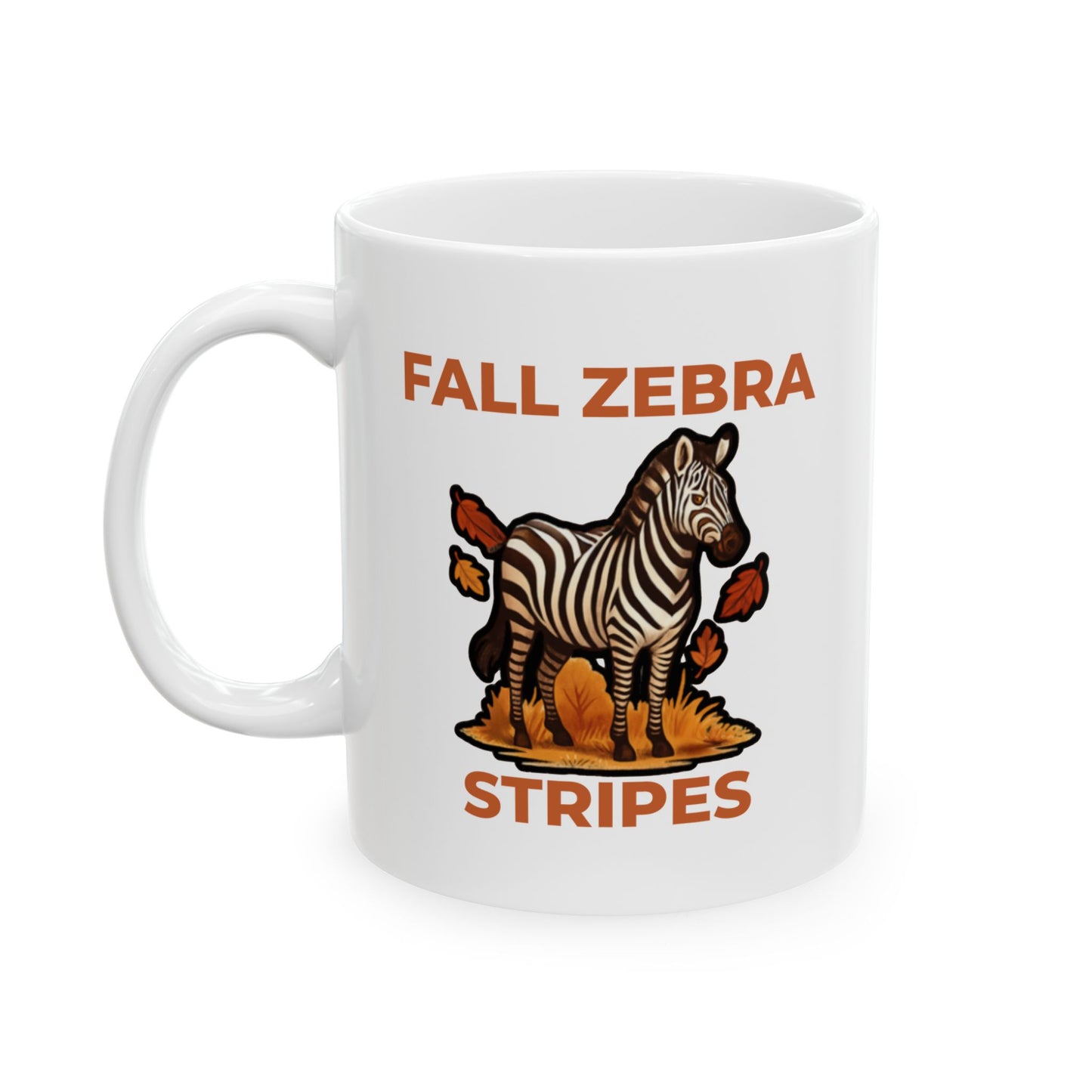 Fall Zebra Stripes Ceramic Mug 11oz