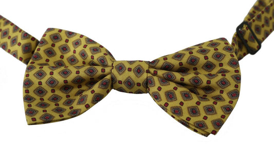 Dolce & Gabbana Elegant Yellow Silk Bow Tie