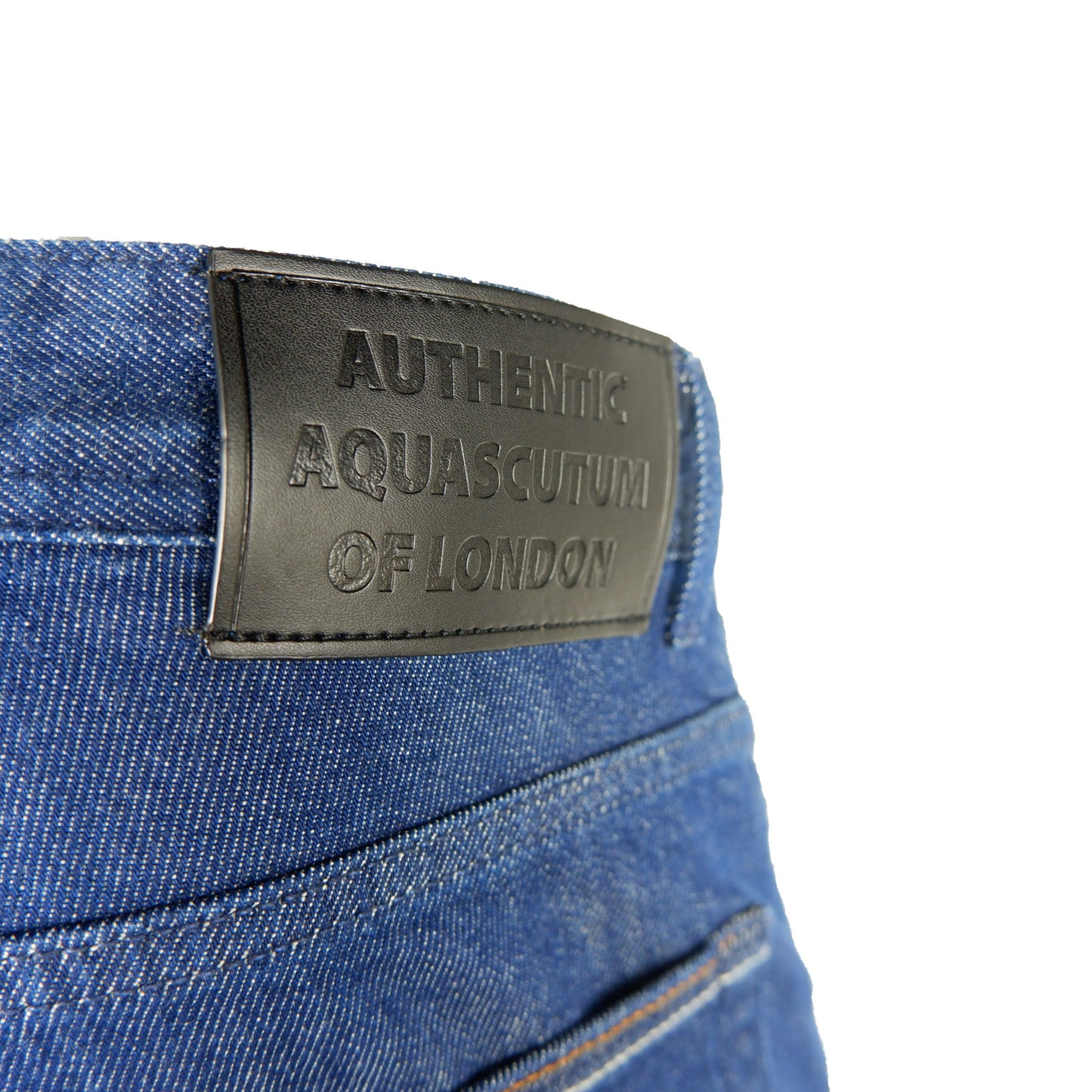 Aquascutum Blue Cotton Men Jeans with Five-Pocket Design