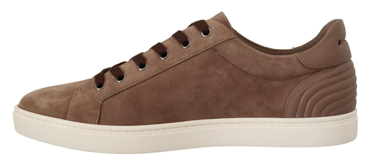 Dolce & Gabbana Elegant Brown Leather Sneakers for Men