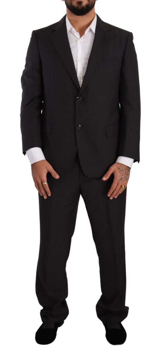 Domenico Tagliente Elegant Dark Grey Two-Piece Suit