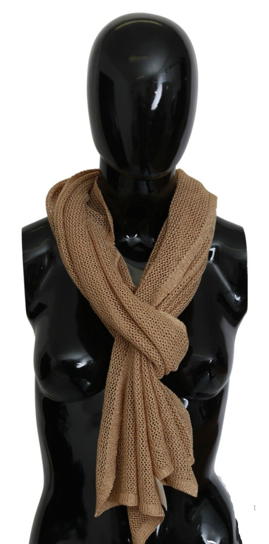 GF Ferre Elegant Men's Brown Neck Wrap Shawl Scarf