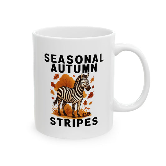 Seasonal Autumn Stripes – Zebra Ceramic Mug 11oz