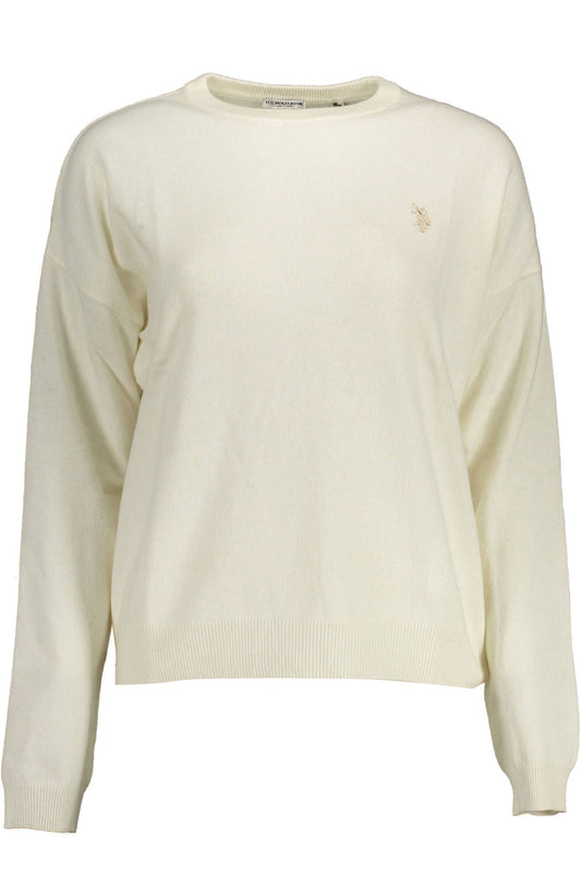 U.S. POLO ASSN. White Wool Women Sweater