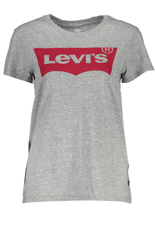 Levi's Gray Cotton Women T-Shirt