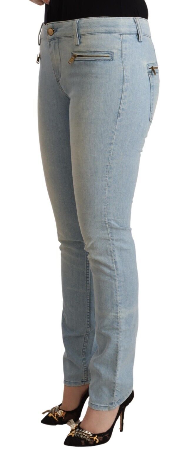 MILA SCHÖN Elegant Slim Fit Cotton Blend Jeans