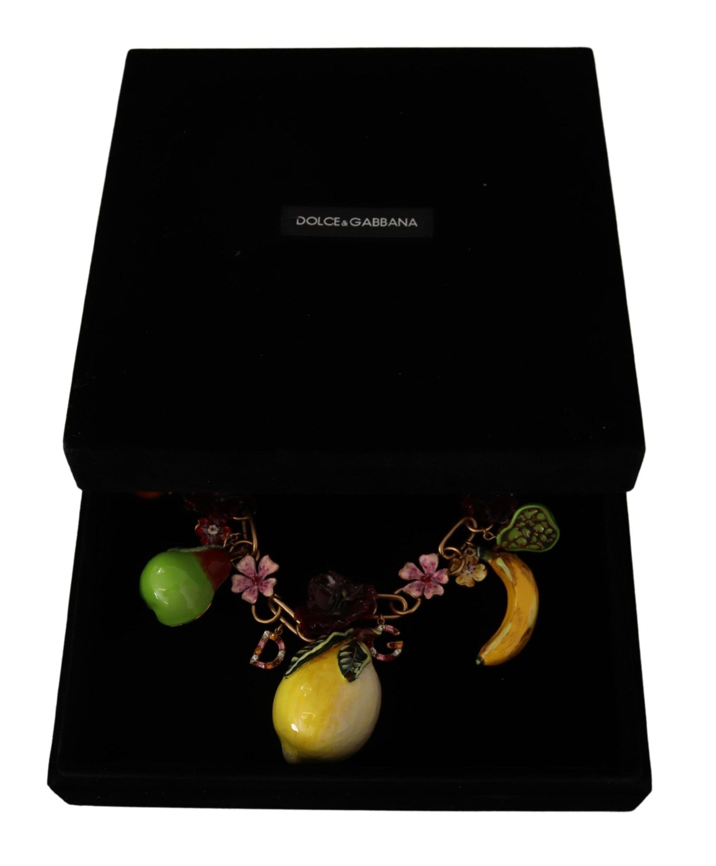 Dolce & Gabbana Chic Gold Statement Sicily Fruit Necklace