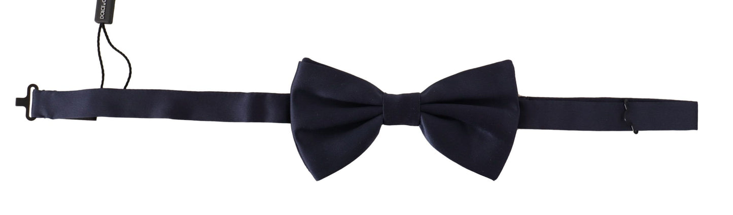 Dolce & Gabbana Stunning Silk Blue Bow Tie