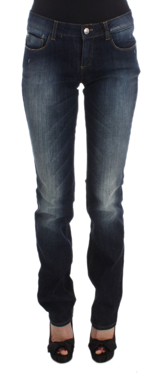 Costume National Sleek Slim Fit Blue Designer Jeans