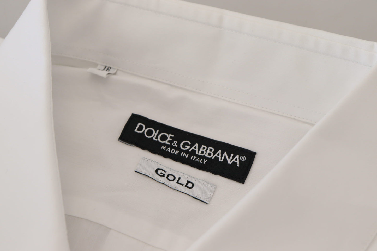 Dolce & Gabbana Elegant White Peacock Feather Dress Shirt