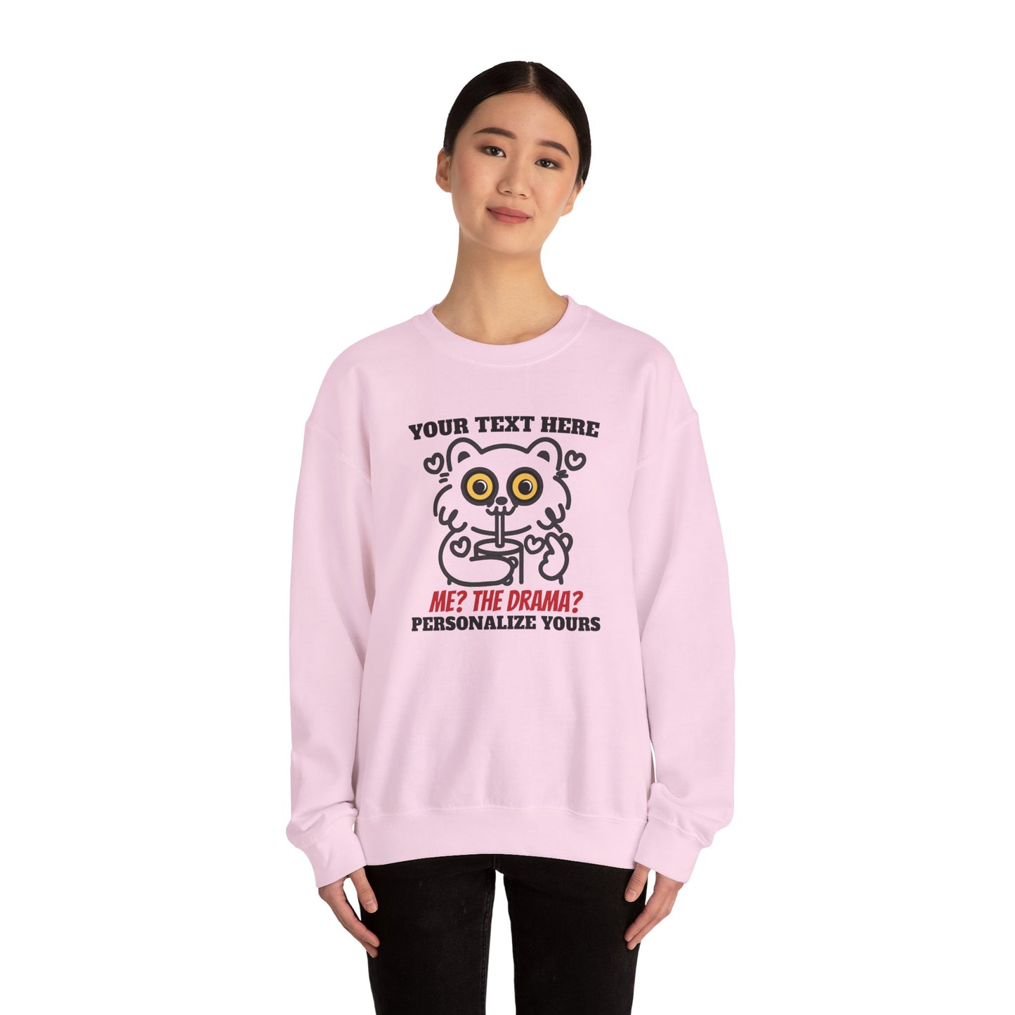 Me? The Drama? Funny Cat Sweatshirt – Custom Names Cozy Sweatshirt