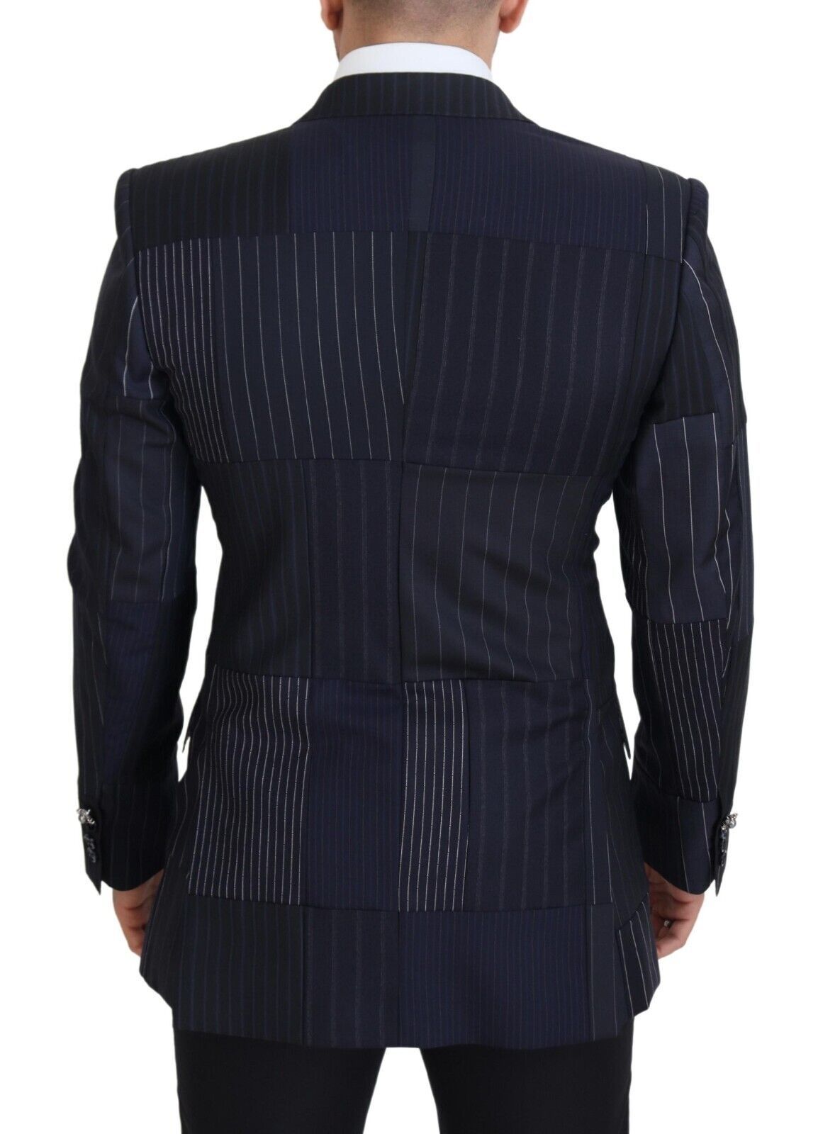 Dolce & Gabbana Elegant Navy Slim-Fit Double Breasted Blazer