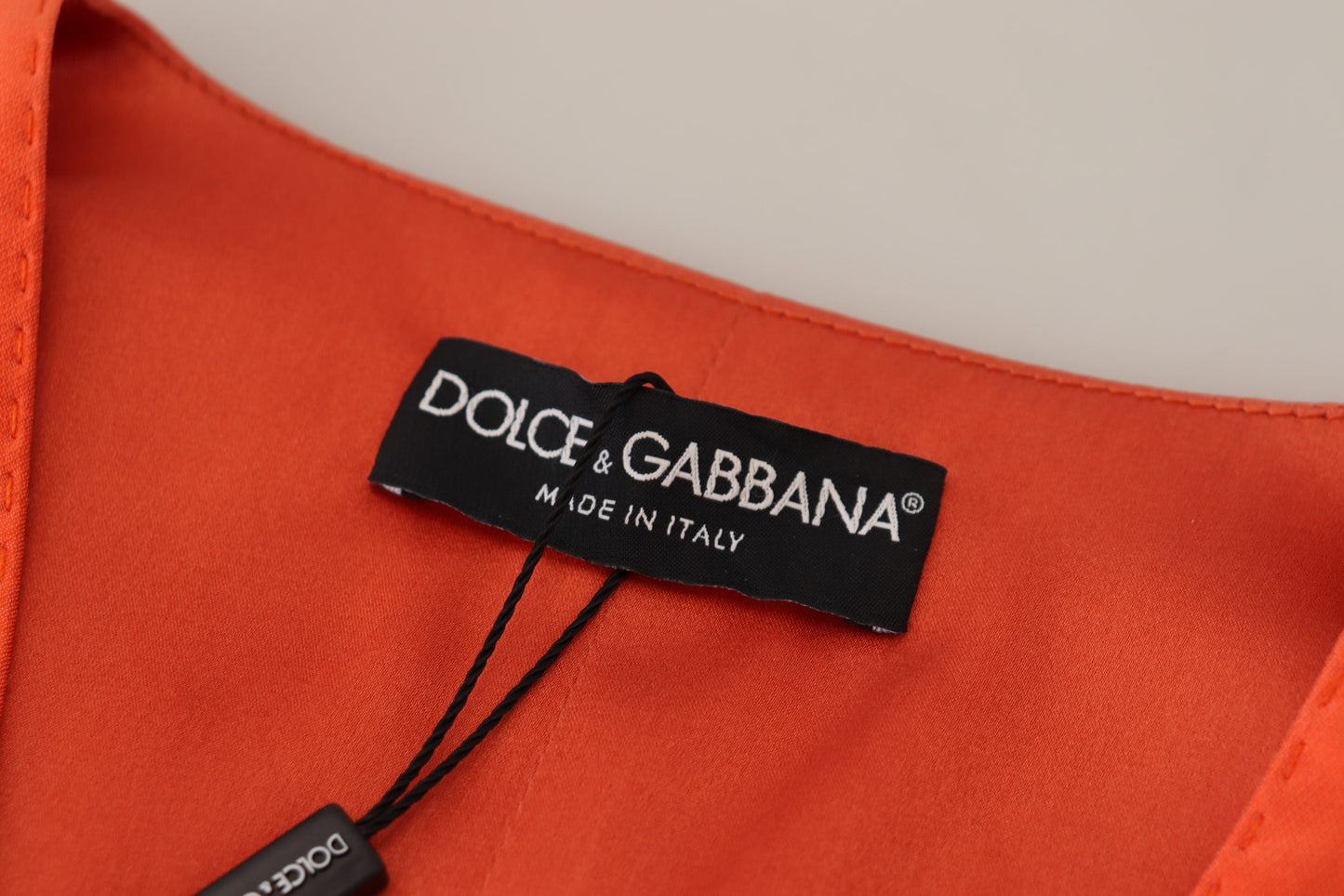 Dolce & Gabbana Elegant Orange Silk Waistcoat