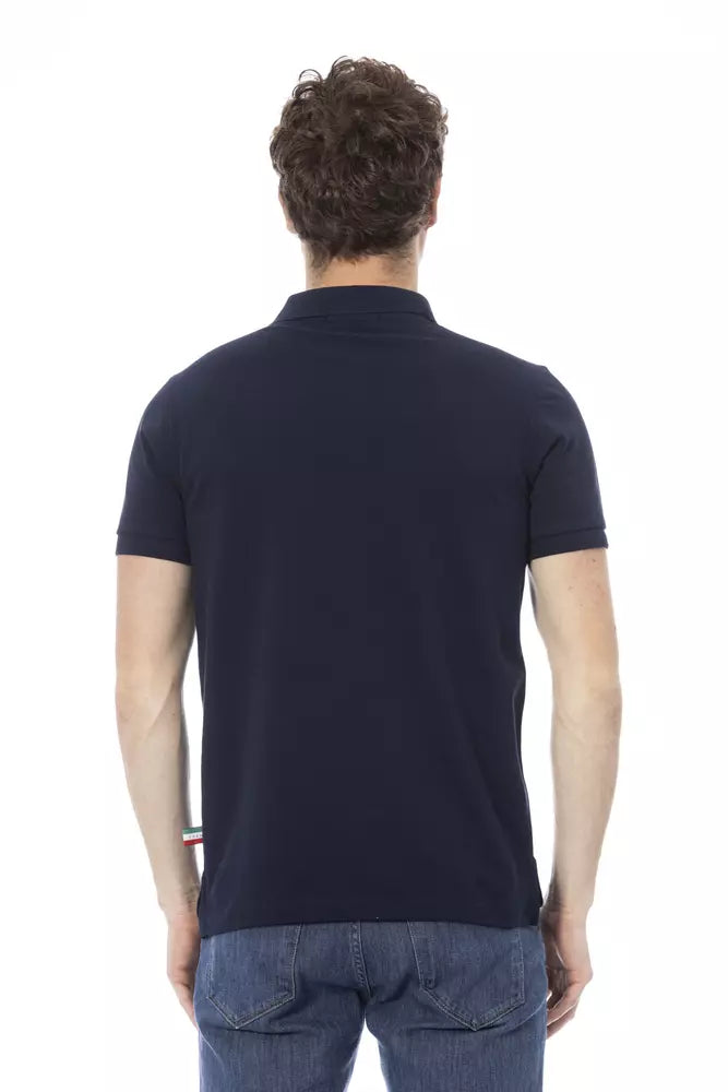 Baldinini Trend Blue Cotton Men Polo