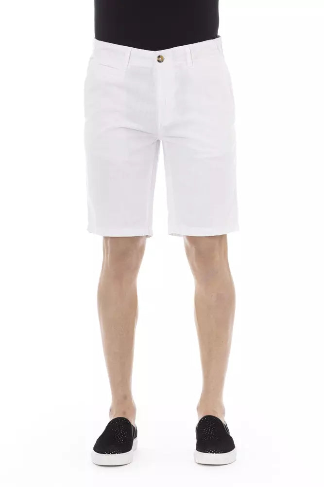 Baldinini Trend White Cotton Men's Bermuda Short