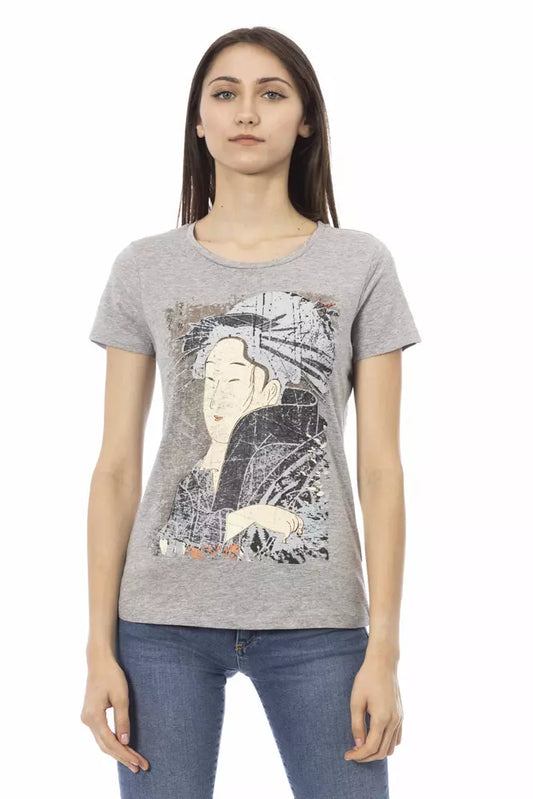 Trussardi Action Gray Cotton Women Top