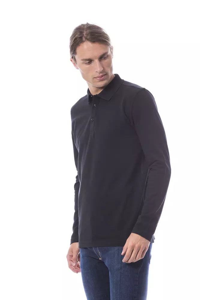 Verri Black Cotton Men Polo Shirt