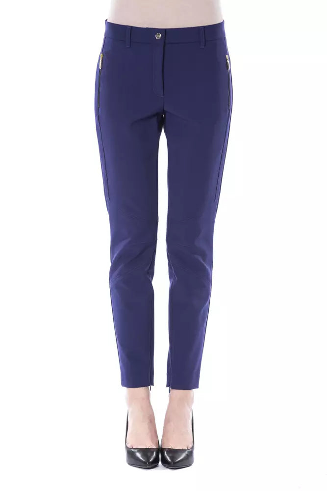 BYBLOS Blue Polyester Women's Pant