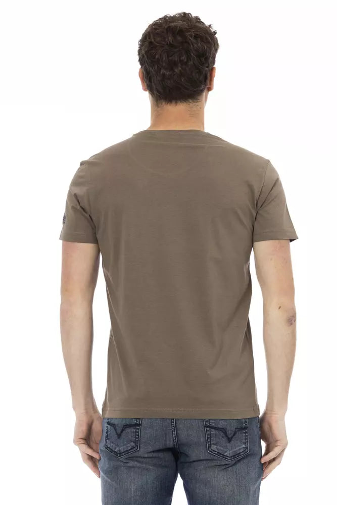 Trussardi Action Brown Cotton Men T-Shirt