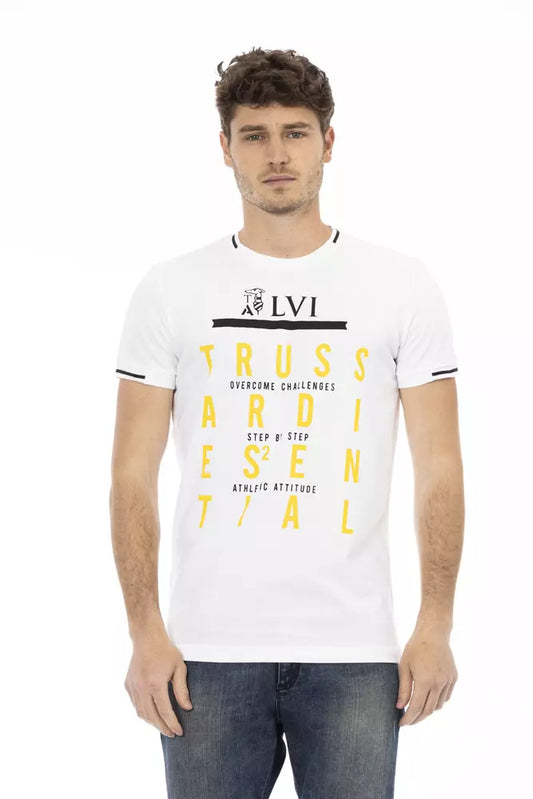 Trussardi Action White Cotton Men T-Shirt