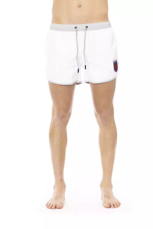 Bikkembergs White Polyester Men Swim Short