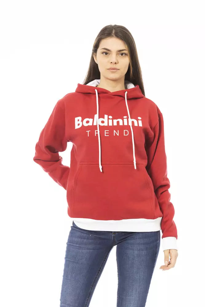 Baldinini Trend Red Cotton Women's Hoodie