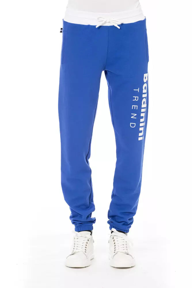 Baldinini Trend Blue Cotton Men Pants