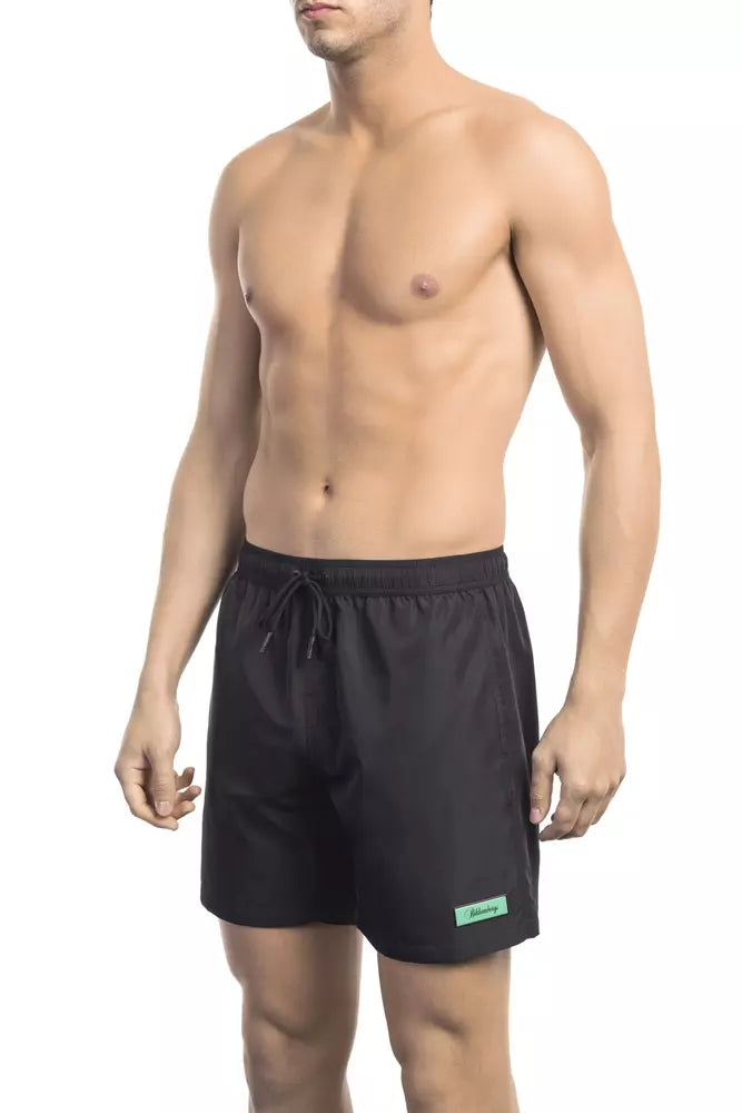 Bikkembergs Black Polyester Men Swim Short