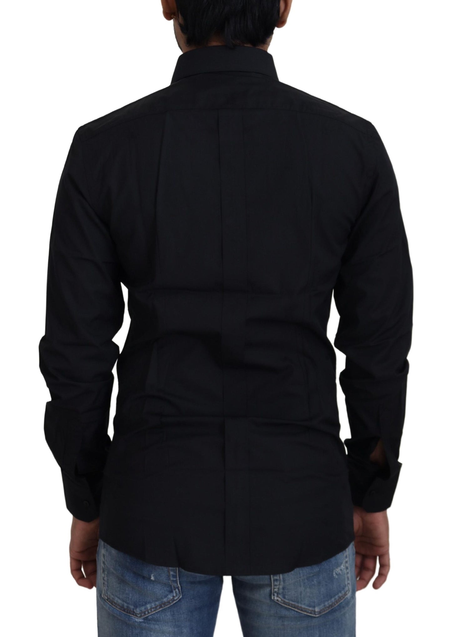 Dolce & Gabbana Chic Black Cotton Dress Shirt