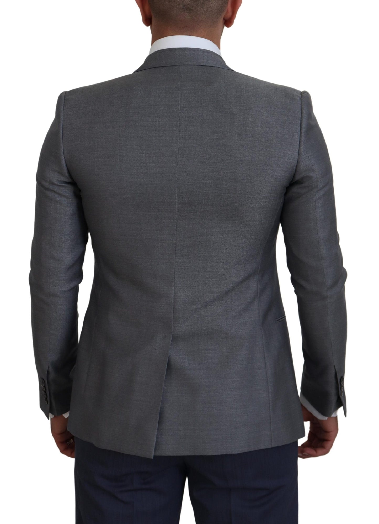 Dolce & Gabbana Elegant Light Gray Sicilia Blazer Jacket