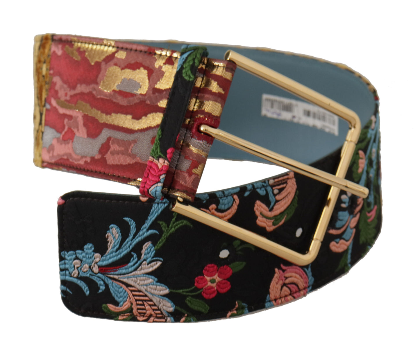 Dolce & Gabbana Multicolor Canvas Leather Statement Belt