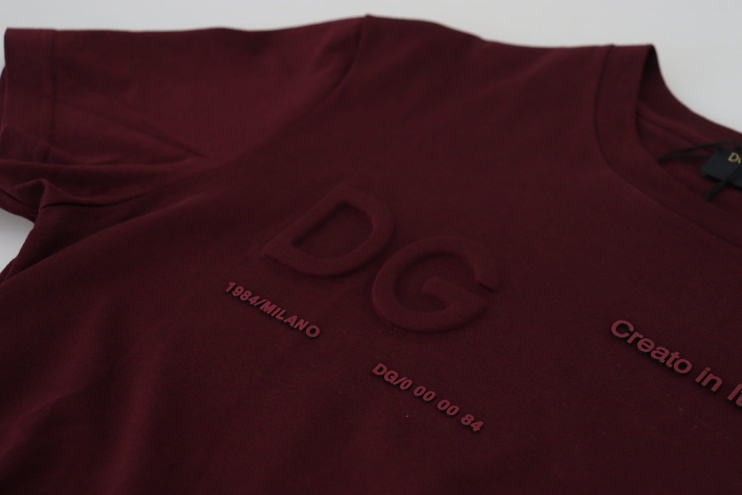 Dolce & Gabbana Elegant Maroon Crew Neck Casual Tee